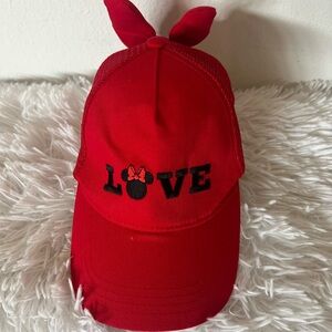 Disney Red Minnie Mouse Adjustable Cap with Black Tag NWOT